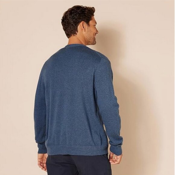 Amazon Essentials Heather Blue Cotton Cardigan Sweater XXL - Picture 3 of 13